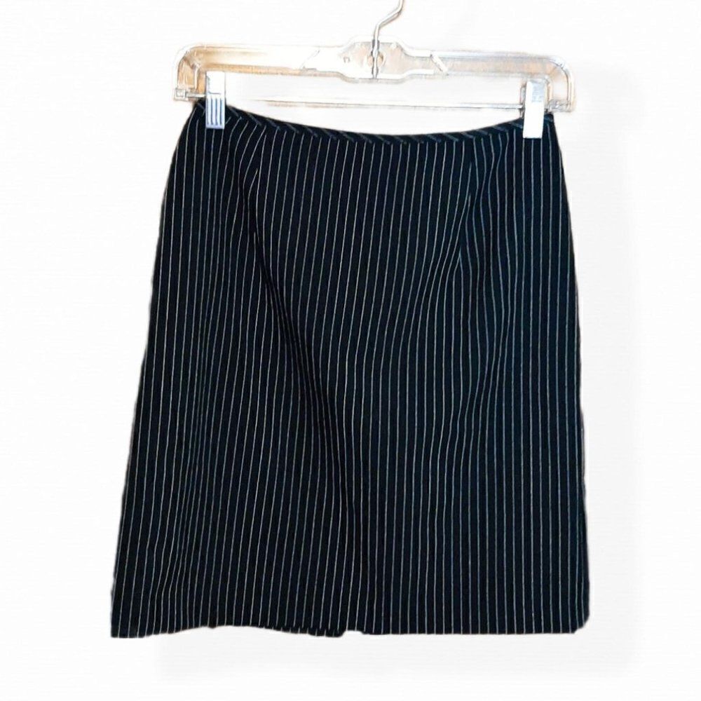 Vintage 90s Pinstripe Punk Grunge Mini Skirt sz 6